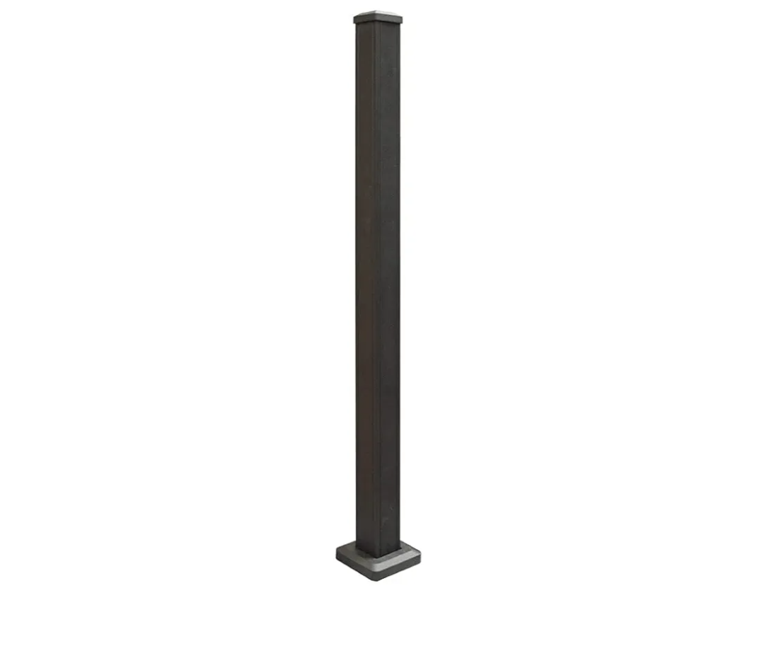 Weatherables Aluminum Railing Post Kit – Aluminum Post Kit for Arlington, Georgetown, and Cornell Railing Kits, Made with Durable Black Textured Powder-Coat Finish (3 in. x 3 in. x 45 in.)