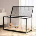 VEVOR Hamster Cage, 360 Viewing Transparent Hamster Habitats, Small Animal Cage (37.8"L x 18.5"W x 21.7"H)