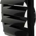 Repa Market ABS Plastic Black 6 Inch Dryer Vent Cover Outside, 6 Inch Exhaust Vent Cover with Flaps and Insect Screen for Walls or Ducting, Outside Vent Covers for House, Kitchen, Exterior Wall Vent