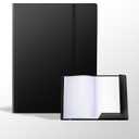 FRETONBA 30 Pocket Presentation Binder with Plastic Sleeves, Displays 60 Pages, 9x12 Art Portfolio Folder with Clear Sheet Protectors & Elastic Band, Document Organizer for A4/Letter Size, Black