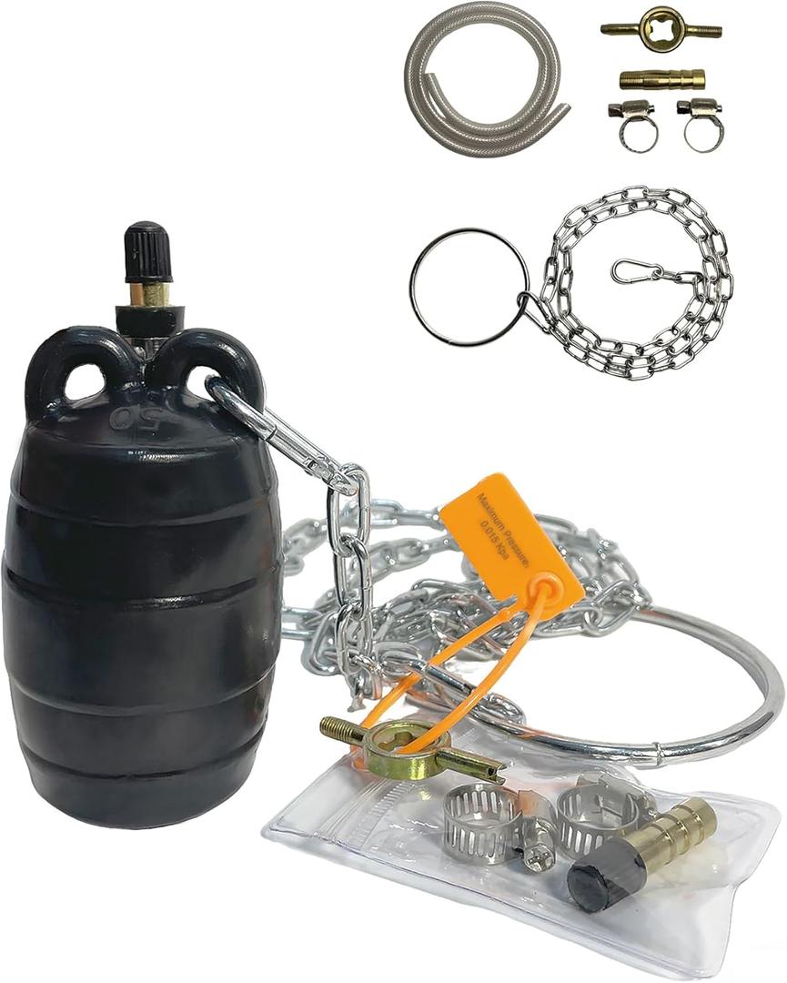 Inflatable Pipe Plug (Airbag) for Drainage Pipe & Sewer Pipe, Water Shut Off Tool with Accessories - Plumbing Tool for Pipe Repair, Closed Water Testing & Temporary Blocking (2 inch)