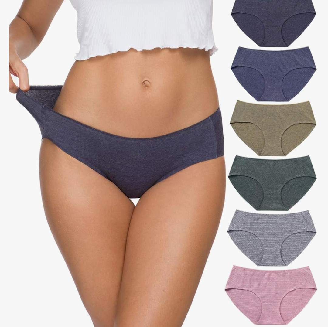Wealurre Cotton Bikini Women's Breathable Panties Seamless Comfort Underwear M