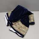 Blue Christmas Tree Skirt 60 inches, Large Velvet Tree Skirt for 7.5 ft & 9 ft Tree, Vintage Luxury Xmas Tree Skirts with Gold Glitter Trim Rustic Christmas Tree Holiday Party Decorations