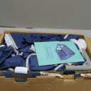 42x42x25.6 Inches Puppy Playpen with Gate, Dog Playpen for Puppies or Small Dogs, DogFence Pet Playpen for Indoor & Outdoor, Sturdy Safety DogPen with Thickened Fabric, High-Strength Nylon Wire Mesh (Blue)