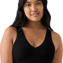 True & Co Women's Wide Strap Plunge Bralette (Black)