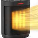 1500W Space Heaters for Indoor Use, Portable PTC Ceramic Space Heater, Small Space Heater with Thermostat, Three Modes, Overheat and Tip-Over Protection for Office Home (BLACK)