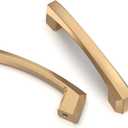 Asidrama Pack of 10 3 Inch(76mm) Champagne Bronze Kitchen Cabinet Handles, Brushed Brass Cabinet Pulls Kitchen Gold Cabinet Hardware for Cupboard Drawer Pulls