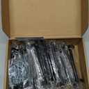 Ravinte 30 Pack Solid 5 Inch Kitchen Square Cabinet Handles Matte Black Pulls Drawer Pulls Kitchen Cabinet Hardware Flat Black Handles