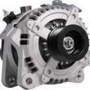 HCPAUELP Alternator 11573N Compatible with Honda Odyssey 2011-2013, Pilot 2012-2015, Ridgeline 2012-2014,V6 3.5L, Replace# 31100-RV0-A01, 104210-1240, 12V 130A High Output