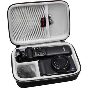 XANAD Travel Case for Sony ZV-1F / ZV-1 / ZV-1 II Digital Camera with Vlogger Accessory Kit Tripod (GP-VPT2 BT) and Microphone,Mesh Pocket for USB Battery Charger(Grey)