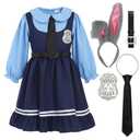 POEWAUVE Halloween Costume for Girls Halloween Cosplay Dress Headband (M), Tie/Belt/Badge Not Included