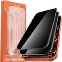 2 Pack for iPhone 17 Privacy Screen Protector Tempered Glass:9H+ Durable, Auto Positioning, Bubble Free, High Definition, Easy Installation