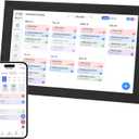 2026 Upgraded 15.6'' Digital Calendar Chore Chart, Smart Digital Wall Calendar Touchscreen, WIFI Electronic Wall Calendar Family Planner, for Home Organization Daily Planning (Black)