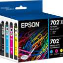 EPSON 702 DURABrite Ultra Ink High Capacity Black & Standard Color Cartridge Combo Pack (T702XL-BCS) Works with WorkForce Pro WF-3720, 3730, 3733