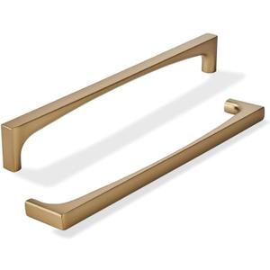 Khtumeware 2 Pack Solid Handles 10-Inch(256mm) Champagne Bronze Cabinet Pulls,Heavy Duty Honey Bronze Handles Cupboards, Drawers and Bathroom Hardware