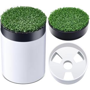 2 Sets Golf Hole Cup for Putting Green Golf Accessories for Backyard Practice with Plastic Hole Cups Cover for Base Enhanced Home Golfing Experience