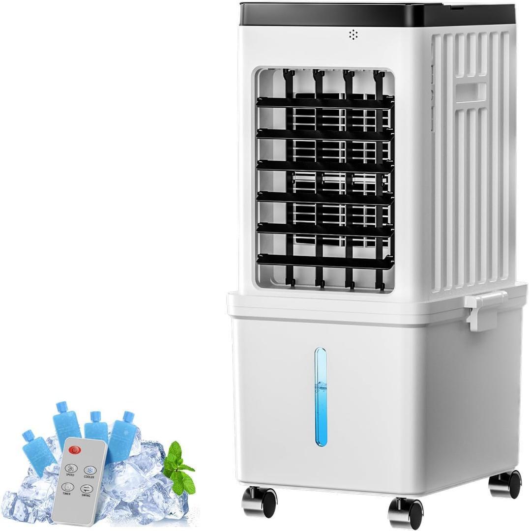Portable Air Conditioners,Evaporative Swamp Air Cooler 3-in-1 Free Standing Cooling AC Unit with Fan & Humidifier,Windowless Portable AC Unit with Remote, Fast Cooling, 7H Timer for Bedroom,Office