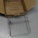 2 Pcs Air Fryer Rack Square, Stackable Multi-Layer Stainless Steel Dehydrator Rack, Square Air Fryer Accessories, Metal Double Layer Wire Racks