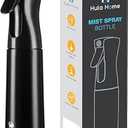 Hula Home Continuous Spray Bottle for Hair (10.1oz/300ml) Empty Ultra Fine Plastic Water Mist Sprayer  For Hairstyling, Cleaning, Salons, Plants, Essential Oil Scents & More - Green