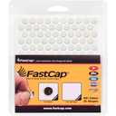 FastCap - Screw Hole Covers, 3/8" (9mm) Round Stickers - Professional Woodworking, Furniture, and Cabinetry Projects - One Sheet (120-Caps) - Solid PVC, Color - Black