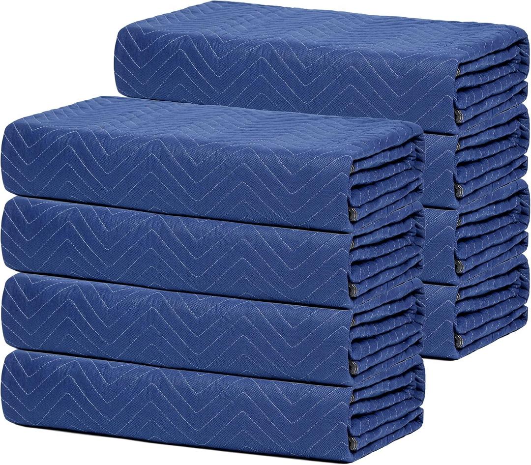 8 Moving Blankets 80 * 72in Heavy Duty Packing Blankets for Furniture Moving Shipping Wrapping Quilted Furniture Pads
