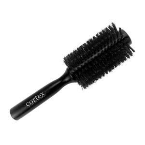 Cortex Professional Natural Bristle Hair Brush, Black 2.75", for Men & Women, for Drying All Hair Types, Fine and Coarse, Wooden Handle