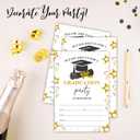 2 x 2025 graduation party invitations - 20 Graduation Invitation Letters with Envelopes, Star Bachelor Hat Fill in style invitation card, For university and masters Grad Party celebrate Supplies - A06