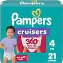 Pampers Diapers - Cruisers 360 - Size 4, 21 Count, up to 100% Leakproof Fit, Designed for Active Babies, Pull On Diaper