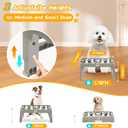 Elevated Dog Bowls for Small Dogs 3 Height Adjustable Raised Dog Bowl Stand with 25oz Stainless Steel Food Bowls Anti-Slip Small Dogs Feeder Adjusts to 7.5", 6", 2.75", Light Brownish Gray