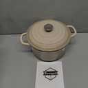 Enameled Cast Iron Dutch Oven Pot with Lid, for Sourdough Bread Baking, Round Dutch Ovens, 4.5 Quart, Latte
