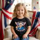 Boys 4th of July Shirt Girls Kids 250 Anniversary USA Shirts 1776 American Flag T-Shirt Patriotic Tops 2-8T (Black)