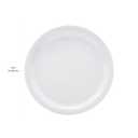 Amazon Basics Melamine Plastic Plate, Dishwasher Safe, BPA Free, 6 Piece Set, 9 in, White