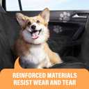 Active Pets Black Standard Dog Car Hammock Back Seat Cover, Waterproof Backseat Cover Protector for Truck Bench Rear of Sedans or SUVs, Essential Pet Supplies Vacuum or Wipe Clean, Machine Washable