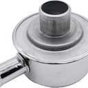 Chrome Round Push In Style Valve Cover Breather with Vent Tube Compatible for 1-1/4" Hole Valve Cover
