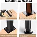 FIVEPEARS 4 PCS Adjustable Furniture Legs 4.72-7.08 Inch,Metal Adjustable Legs for Cabinet;Table;Sofa;BedReplacement Bed Frame Support Legs for Bed Frame/Bed Center Slat