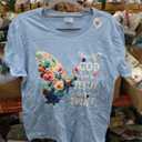 Blessed by God Loved by Jesus Butterfly T-Shirt Female XL