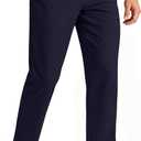 Mens Golf Pants Stretch Casual Dress Pants Elastic Drawstring Slacks for Men Lightweight Trousers with 5 Pockets (Black, M)