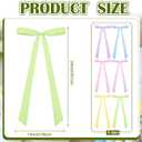 12 Pcs 24 Inch Pastel Ribbon Bows Large DIY Easter Spring Holiday Bow Garland Banner Crafts Decor for Wreath Basket Mantle Tree Topper Home Front Door Outdoor Fence Decor(Pastel Plaid)
