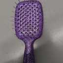 FHI Heat UNbrush Mini Detangler Brush for Pain-Free Brushing on All Wet or Dry Hair Types  Durable Duoflex Anti-Static Bristles, Lightweight Handle, Vented Mini Hair Brush (Amethyst Lavender)