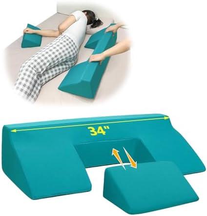 Bed Sore Turning Wedge Pillow for Sleeping Positioning Bed Sores Treatment Pressure Ulcer Cushion Bedridden Patient Elderly Anti Bedsore Turn Over Pad Triangle Medical Nursing After Surgery Wedges (34 x 12 x 7 inch)