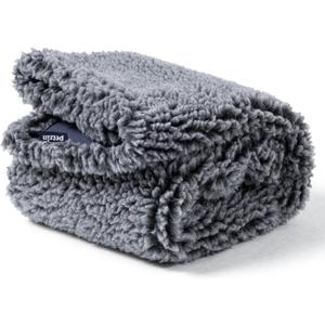 PELZIN Stoutwool Chew Proof Dog Blanket - Heavy Duty Waterproof Pet Blanket - Fluffy Dog Couch Cover Protector for Aggressive Chewers - Soft Reversible Throw Furniture Protection - Small, Charcoal