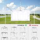 SCOCANOPY Church Window Sidewall for 10x10 Canopy Frame, 3Pack Sunwalls Only,Brown