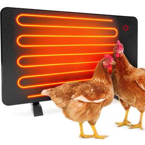 Econohome Safe Chicken Coop Heater, Safer Than Brooder Lamps, Gently Warm, 150 Watts, ETL Compliant for Safety - Also for Pets and Under Desk (Black)
