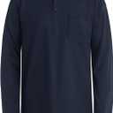 Welding Jacket 5.5oz FR Shirts for Men, Flame Resistant Shirts with Long Sleeves, Lightweight Men's Fire Retardant Welding Shirts for Men, Navy-HL S