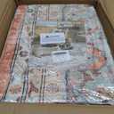 cotiled 9x12 Area Rug for Living Room, Washable, Traditional, Orange