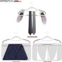 60 Pack Heavy Duty Plastic Hangers, Non Slip Clothes Hangers with Rubber Pads and 360 Hook - Thin Space Saving Hanger, Closet Organizer for Shirt, Pants, Suit, Skirt,Coat - Gray