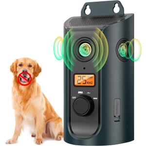 Ultrasonic Anti Barking Device for Dogs, Dog Bark Alarm Deterrent Devices with Solar & USB Charging, 3 Modes Dog Barking Silencer up to 50 FT, Stop Dog Barking Control Device, Bark Box