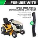 46 inch Mower Blades for 942-04244A 942-04290 MTD Cub Cadet XT1 XT2 LT46 RZT L46 46" Deck Lawnmower Replace 942-04244 742-04244 High-Lift (2 Pack)