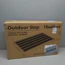 Homerays One Step Stool for Elderly,Bamboo High Riser Step Stool for Bed with Fluorescent Function No Assembly Required - 550 Lbs Wooden Mobility Stepping Stool for Bedside,Bathroom,Garden