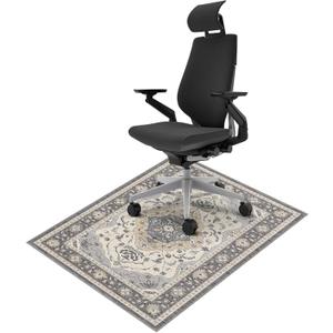 Vicwe Office Chair Mat for Hardwood Floor & Tile Floor, 36"x48" Desk Chair Mat Rug for Rolling Chairs, Anti-Slip Computer Gaming Chair Mat, Low Pile Carpet Floor Mat (36x48, Light Gray)